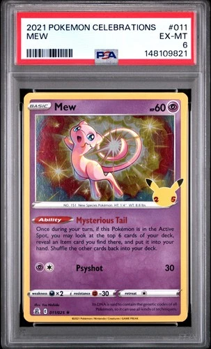 2021 POKEMON CELEBRATIONS #011 MEW PSA 6