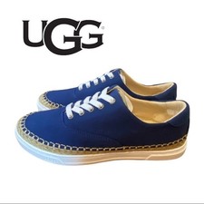 New in Box NIB UGG Women's "Eyan  II" Blue Canvas Lace Sneakers 5