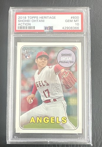 2018 Topps Heritage - Action Image Variation Shohei Ohtani #600 (RC) PSA 10