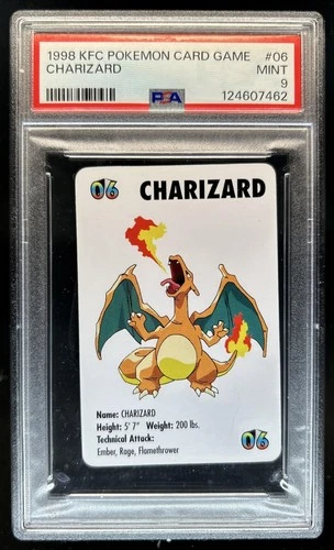 1998 KFC Pokemon Card Game Charizard #06 PSA 9 Mint