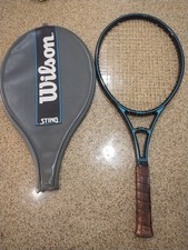 Vintage 80s Wilson Sting Graphite Largehead Tennis Racquet Black 4 1/2