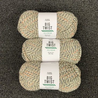 Lot Of 3 Big Twist Jellybean Root Beer Float Yarn 218.7 Yds 3.5oz Each