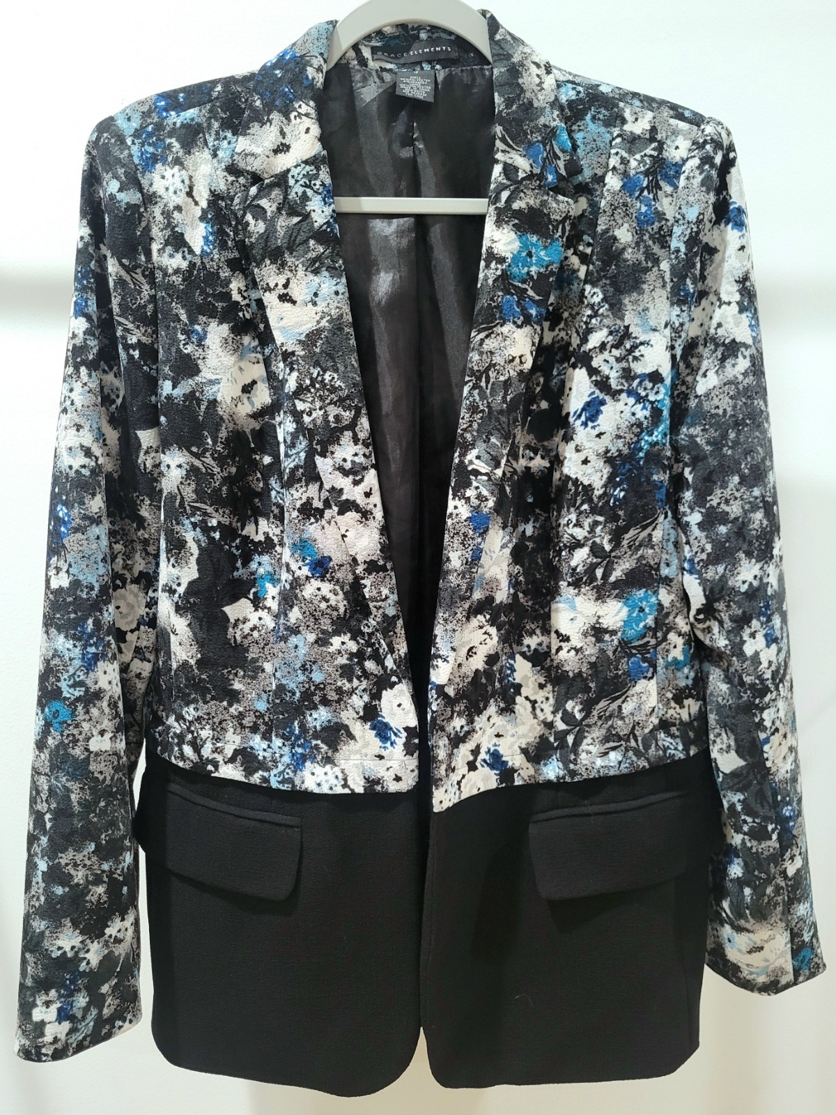 ABSTRACT PRINT Grace Elements Open Front Blazer C… - image 2