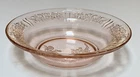 Sharon Pink Cabbage Rose Federal Depression Glass Rim Soup Bowl 7.75"