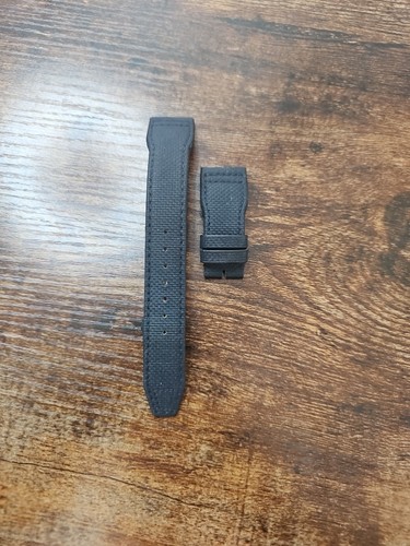 IWC 22/18mm Big Pilot Dark Blue Canvas & Leather Watch Strap OEM IWE0DM8P - Picture 3 of 10