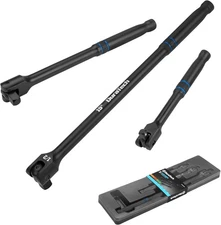 DURATECH 3-Piece Breaker Bar Set | 6/10/15″ | 180° Rotatable Head | Alloy Steel