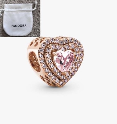 NEW AUTHENTIC PANDORA SPARKLING LEVELED HEART CHARM  