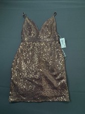 Monaco Seqiun Sleeveless V-Neck Womens Mini Dress Sz M Date Night Party Cocktail