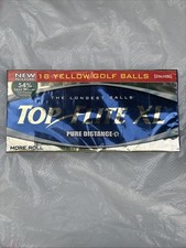 Vintage Box Of 18 Yellow Spalding Top Flite XL Golf Balls New 6 Sleeves Free Shi