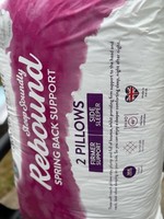 Slumberdown Rebound Spring Back Support Pillows 2 Pack Standard Firm Washable