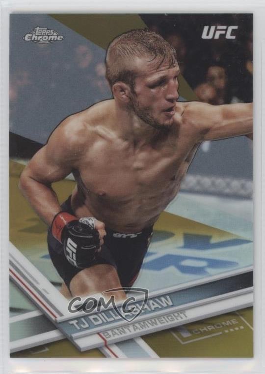 2017 Topps Chrome UFC Gold Refractor 32/50 TJ Dillashaw #99 01b5