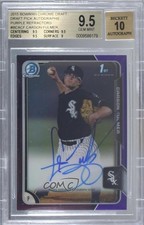 2015 Bowman Draft Chrome Pick Purple Refractor Carson Fulmer BGS 9.5 Auto 1b0