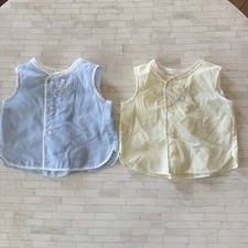 Vintage Diaper Shirt Clown Duck Nautical Yellow Blue Gingham Lot Classic Retro