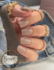 RED Aspen Press On Nails-Subtle Statement, Sienna , Short Coffin