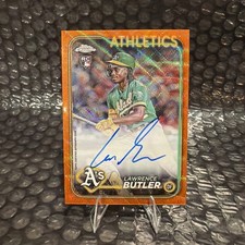 2024 Topps Chrome - Rookie Auto Lawrence Butler #RA-LBU Orange Refractor /25