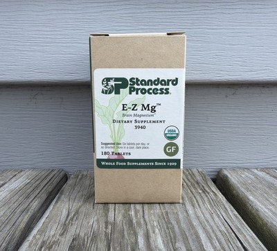 Standard Process E-Z Mg Plant-Based Organic Supplement 180 Tabs 3940 EXP 09/27