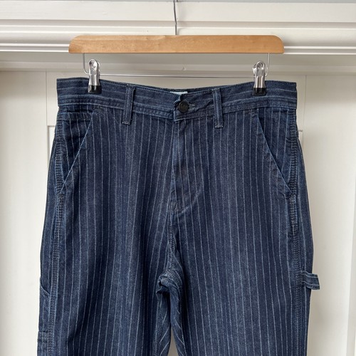 Lee Workwear Jeans Herren W30 L32 blau Denim weiß gestreift Carpenter Baumwolle Hose - Bild 2 von 17