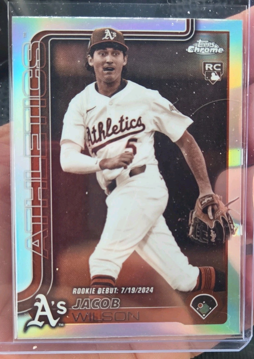 2025 Topps Chrome Update Series - Jacob Wilson #USC150 Sepia Refractor (RC)