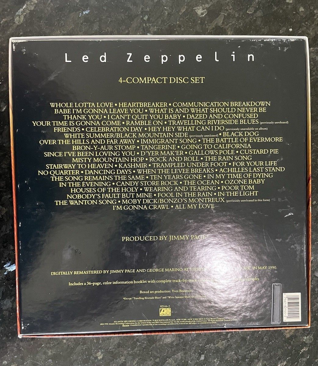led zeppelin 4CD＋2DVD limited 1990 Led Zeppelin 4 CD Box Set Includes 36-Page Booklet
