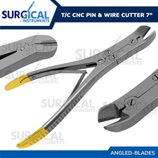 T/C CNC PIN & Wire Cutter 7" Angled Surgical Instruments Stainless German Grade