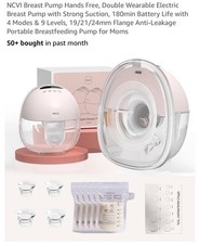 NCVI Hands Free Breast Pump, Wearable Breast Pump, Double Electric Breast Pump