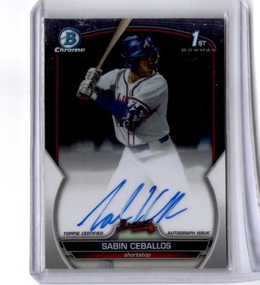 2023 Bowman Draft #CDA-SC Sabin Ceballos Chrome Prospect Autographs