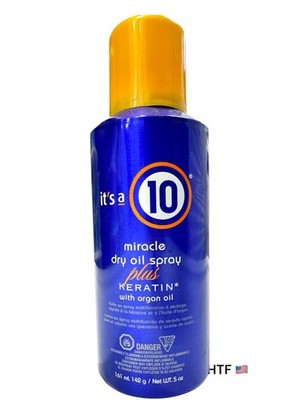 IT'S A 10 Miracle Dry Oil Spray Plus Keratin with Argan Oil 5oz NEW - Read Descr