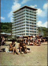 Hotel Berlin beach Varna Bulgaria vintage postcard posted 1969 s119