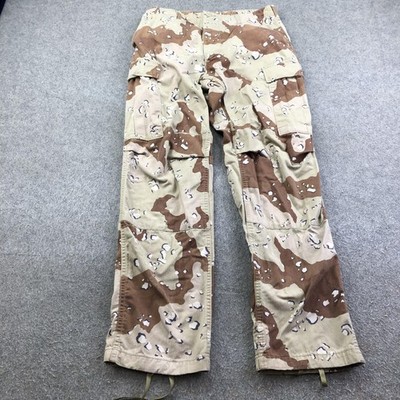 Military Pants Mens Small Regular Desert Chocolate Chip Camo Cargo