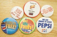 Vintage Mixed Lot Pinback Button Diet Pepsi Cola Soda Pop Advertising