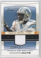 2004 Flair Gridiron Cuts Green Charles Rogers #GC-CR 0v1
