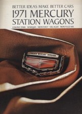 1971 Mercury Wagon Sales Brochure Colony Park Villager