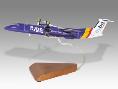 De Havilland Canada DHC-8-400 Dash 8 Flybe 2 Handcrafted Wood Display Model
