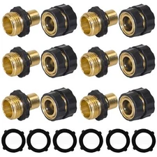 Hourleey Garden Hose Quick Connector 3/4 Inch Male and Female Garden Hose Fit...