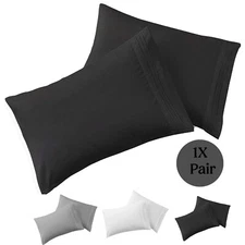2 Pack Ultra Soft Pillowcases Luxury Smooth 1800 Series Bed Pillow Case Cover