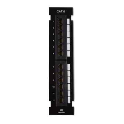 Cable Matters 12-Port Cat 6 Vertical Mini Patch Panel 110-Type RJ45 180058-US