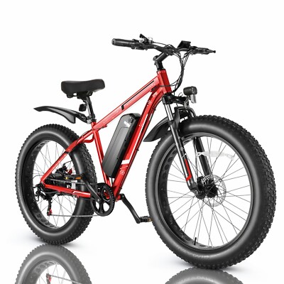 Upgrade!⭐500W 48V 13AH Electric Mountain Bike 26