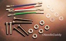 New Cartridge installation kit for Shure Cartridges. Screws, nuts, lead wires