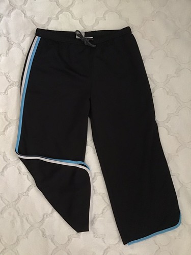 White Trim Athletic Crop Capri Pants | eBay