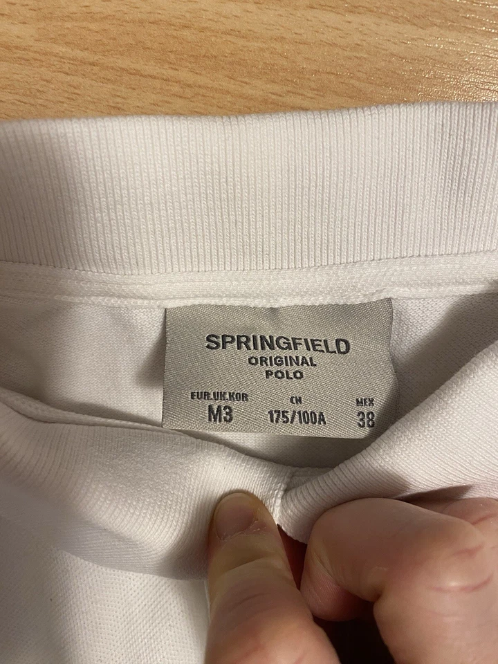 Herren Polo Shirts von Springfield Gr. M/38 | 2er Set Schwarz - Weiß - Bild 4 von 4