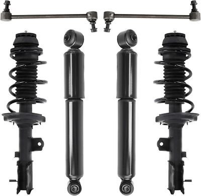 Front Struts & Coil Spring Rear Shocks Sway Bars for 2012 - 2017 Hyundai Accent