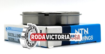 NTN JAPAN 6009 LLU NR BALL BEARING, RUBBER SEALED + SNAP RING