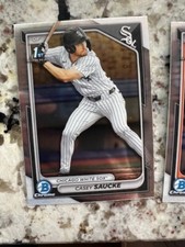2024 BOWMAN DRAFT CHOME 1st PROSEPCT CARD CHICAGO WHITE SOX CASEY SAUCKE BDC-33