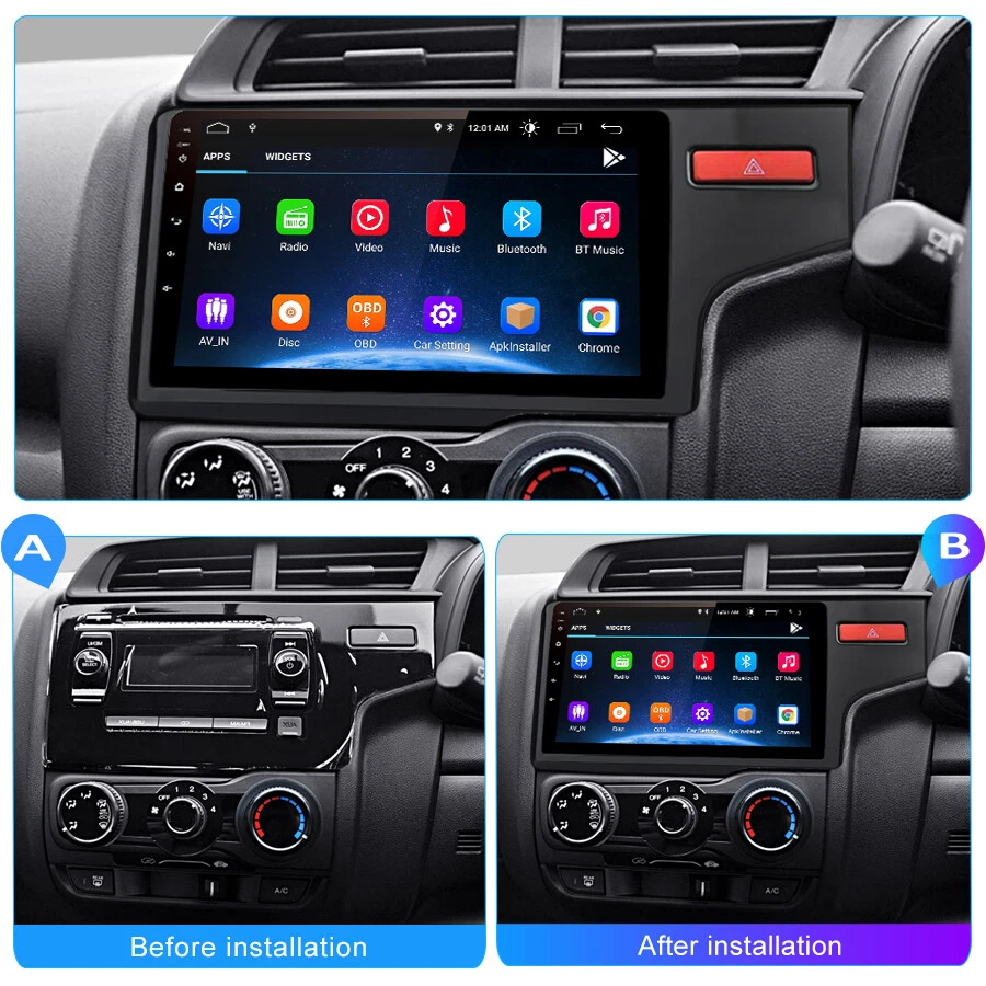 6+128GB For Honda FIT JAZZ 2014-2015 Android13 9" Car Stereo Radio GPS Navi WiFi - Image 2 of 4