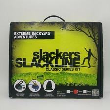 Slackers Slackline Classic Series Kit Green 50Ft Rope Balance Training Kids Game