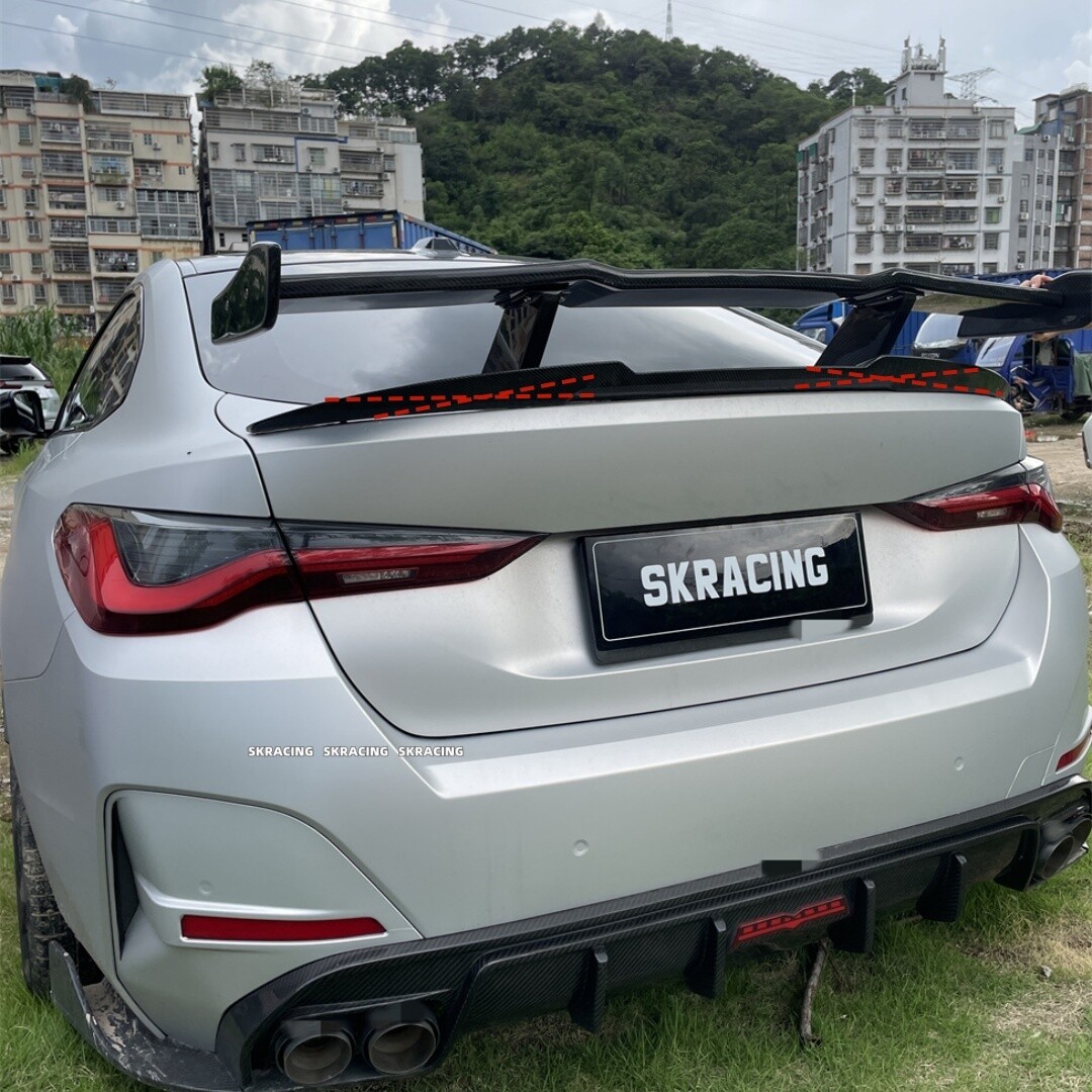 Universal Rear Trunk Spoiler Real Carbon Fiber Racing Wing Fit For ...