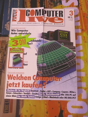 Computer Live März 3 1990 Magazin for C64 Amiga ST MS-DOS-PCs Zeitschrift