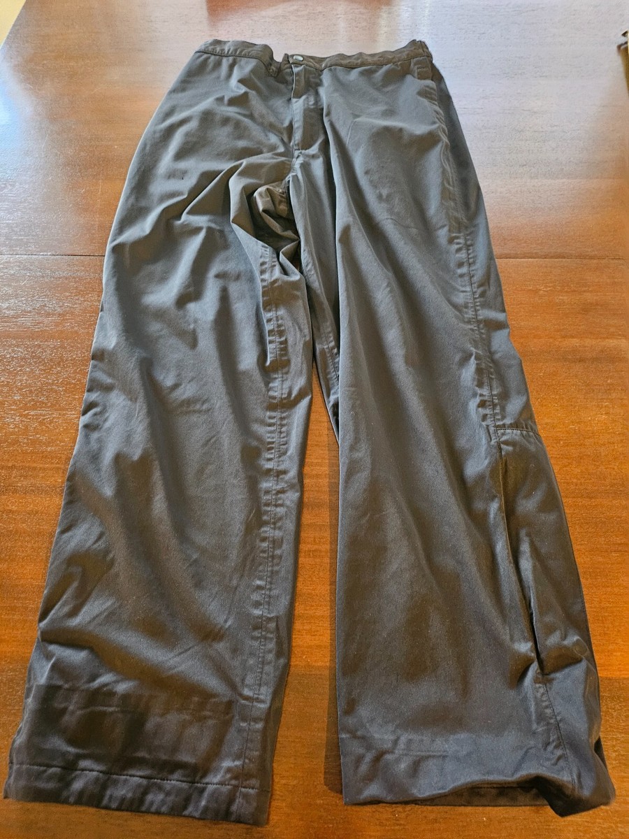 Walter Hagen Golf Rain Pants Mens Medium Black Ankle Zip Waterproof  Windbreaker