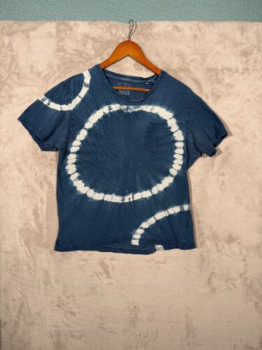Blue Blue Japan Arigato Pure Indigo Shirt Womens Size 2 Tie Dye Short Sleeve