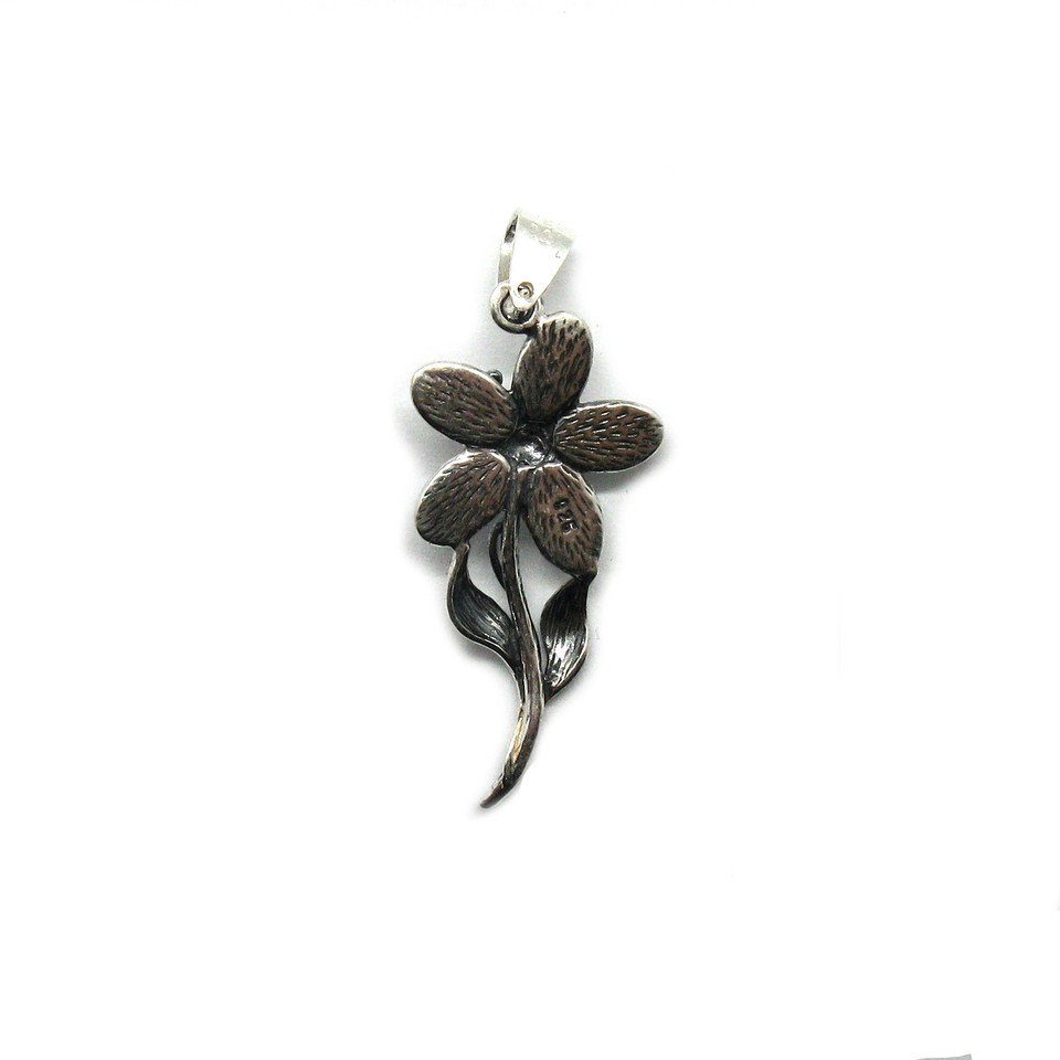 Genuine Stylish Sterling Silver Pendant Solid Hallmarked 925 Flower ...